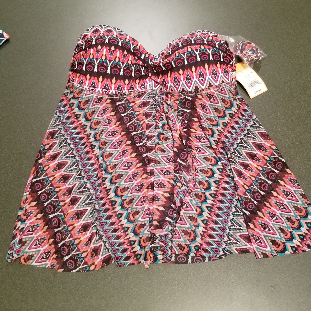 Bandeau flyaway Tankini top.